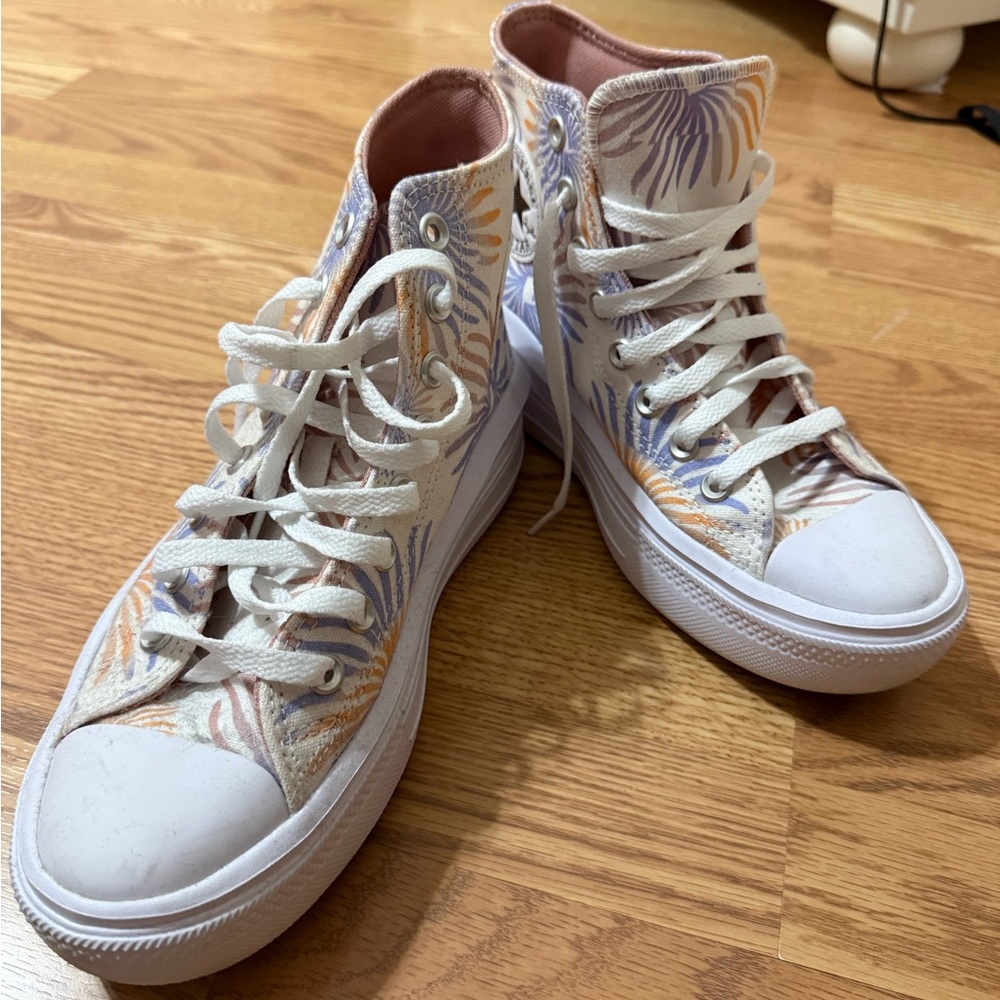 Converse Multicolor Floral High-Top Sneakers